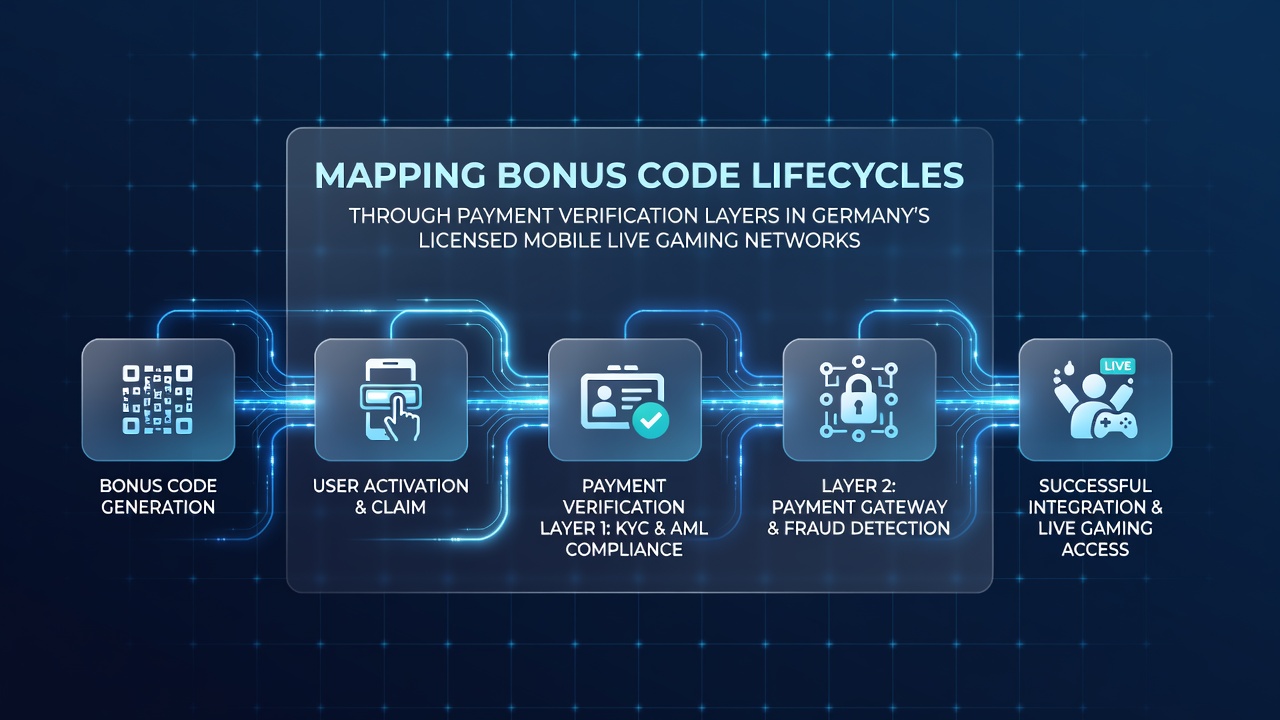Visualisierung der Bonuscode-Lebenszyklen in mobilen Live-Gaming-Netzwerken mit Fokus auf Verifizierungsschichten