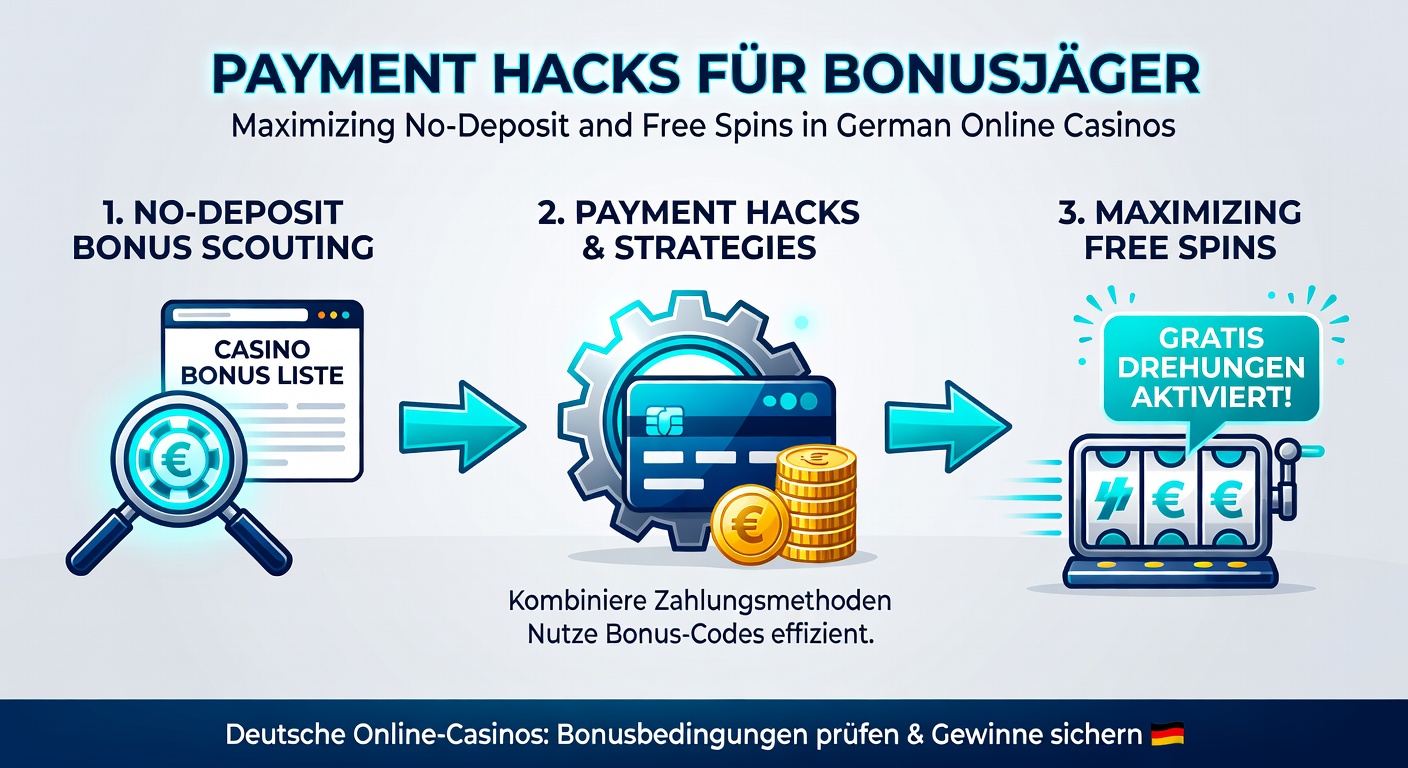 Screenshot einer Casino-App mit aktivierten Free Spins durch smarte Zahlungswahl und Bonus-Tracker
