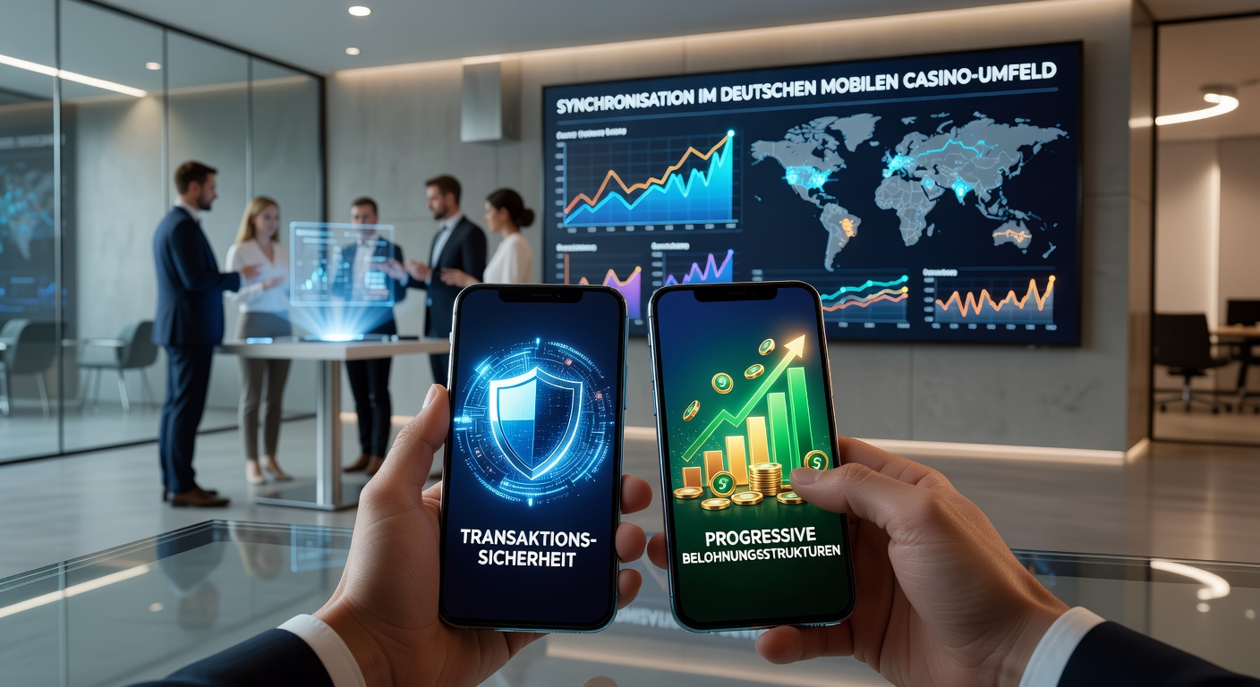 Illustration der Integration von Sicherheitsprotokollen und Belohnungssystemen in mobilen Casinos